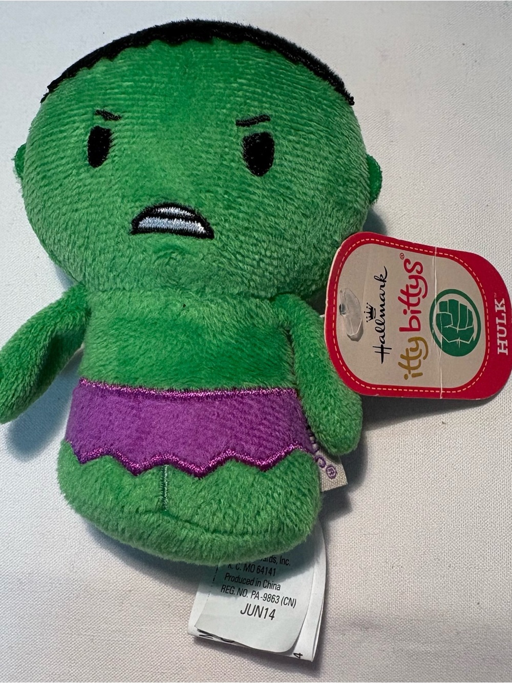 Hallmark Marvel itty bittys Hulk 5" Plush New with Tag